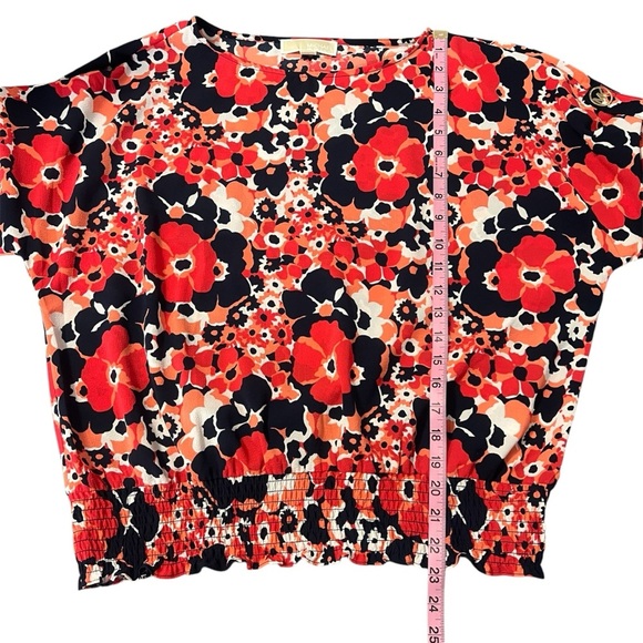 SOLD Michael Kors Women’s Vibrant & Stylish Smocked Waist Blouse XL - Picture 5 of 8